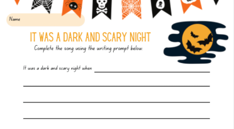 Halloween Music For Kids: Songwriting Sheet