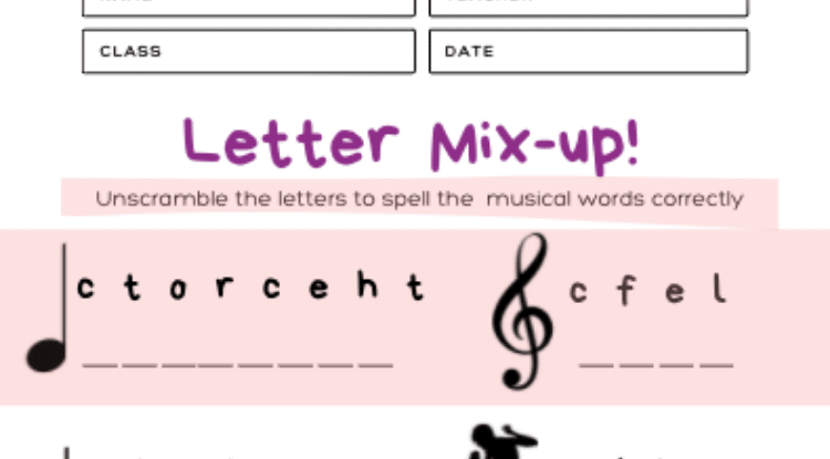 KS1 Music Letter Mix Up (Part 2)