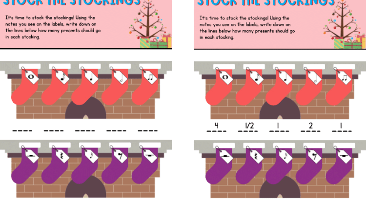 Stock The Stockings - Christmas Worksheet