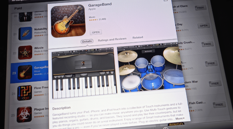 garageband in music lessons